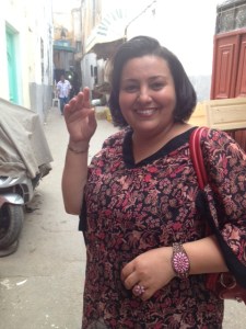 eine zufriedene Kundin