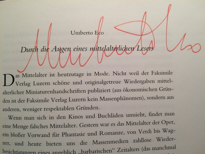 Umberto Eco Siganture