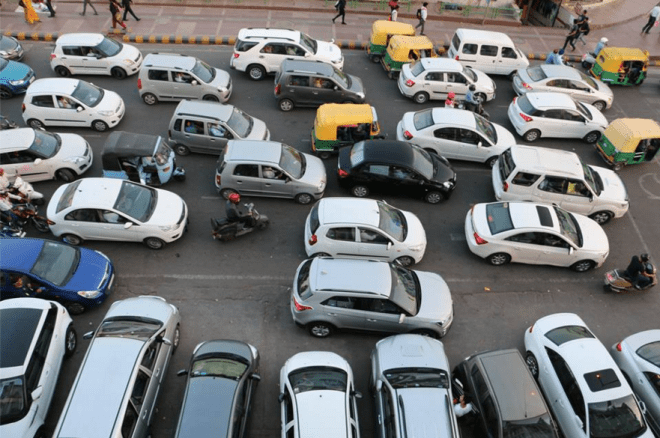 Traffic in New Delhi